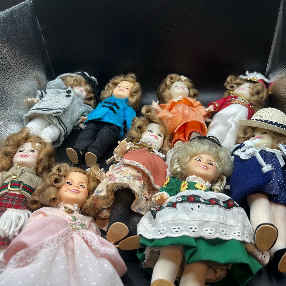 Assorted Vintage Shirley  Temple Dolls from her films